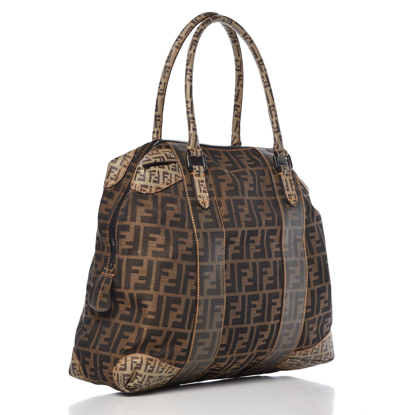Zucca Zucchino Spalmati Large B Mix Tote Tobacco