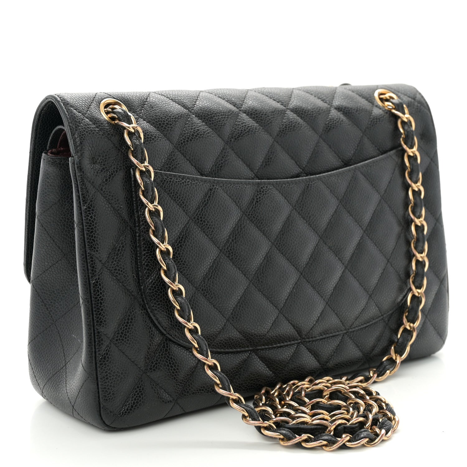 Chanel Caviar Quilted Jumbo Double Flap Black 3 of 12