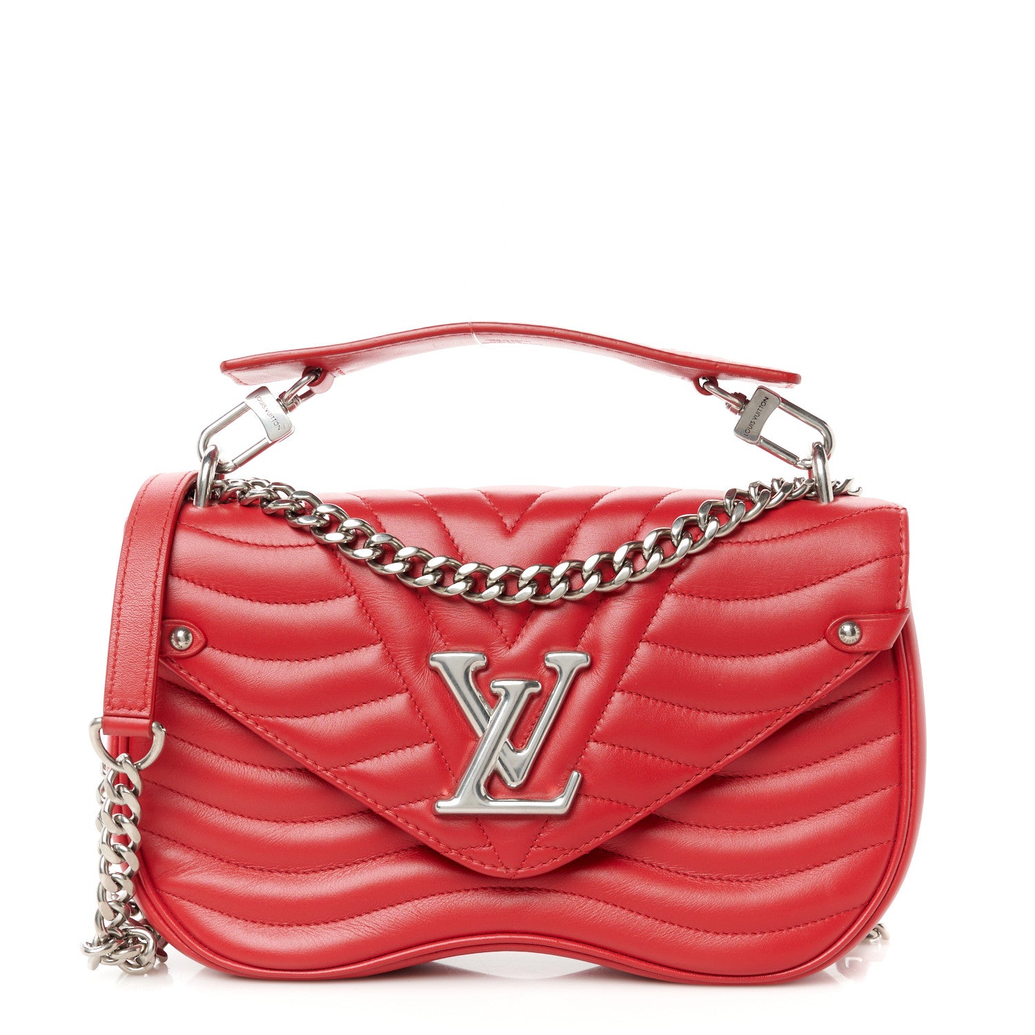 Louis Vuitton Calfskin New Wave Chain MM Ecarlate 1 of 11