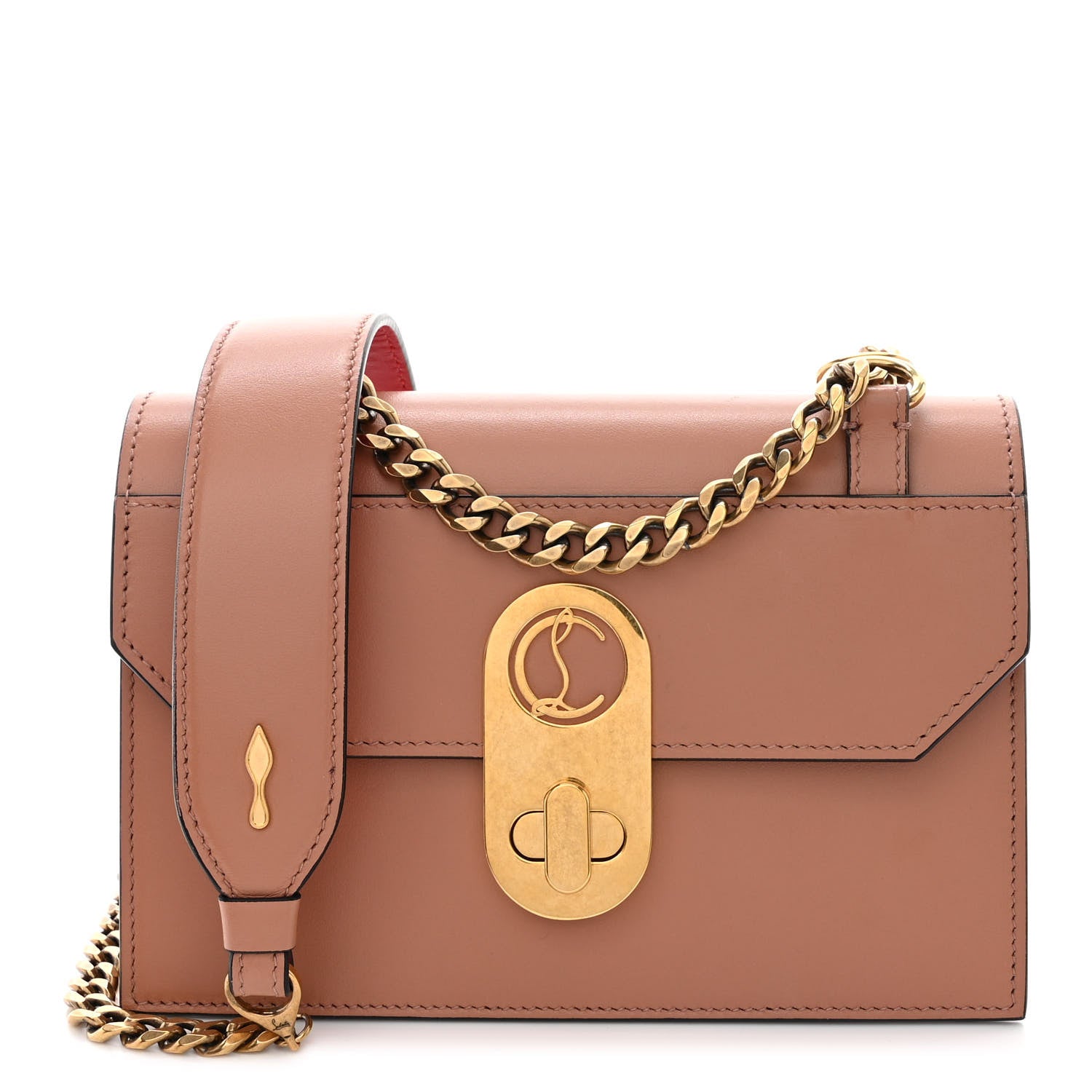 Christian Louboutin Calfskin Small Elisa Shoulder Bag Nude 1 of 11