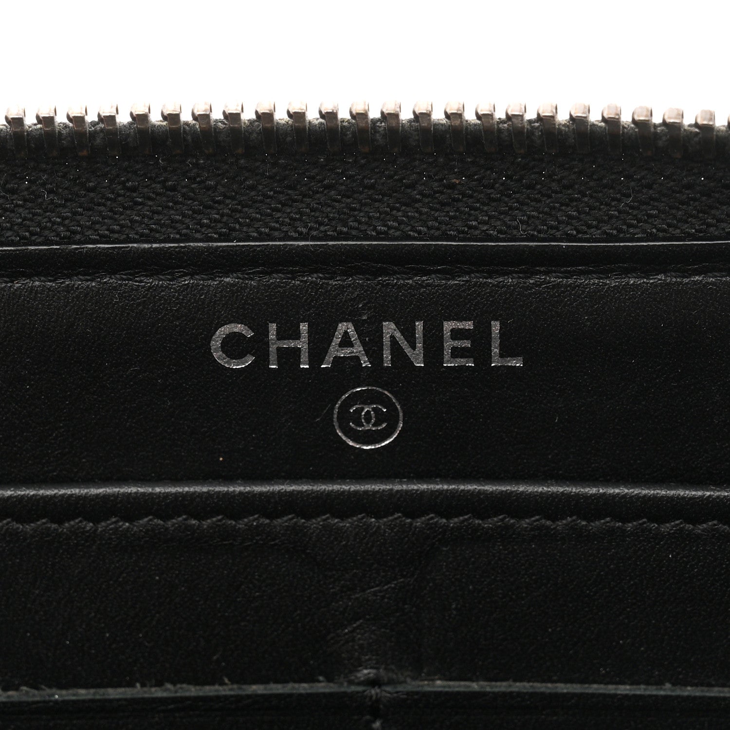 Chanel Glazed Calfskin Quilted Small Coco Boy Zip Around Wallet Black 6 of 8