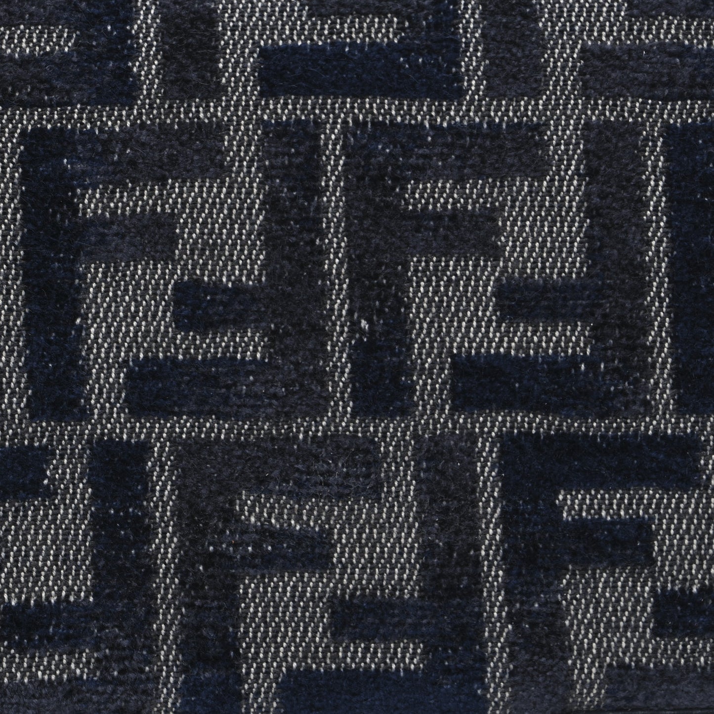 Chenille FF Embroidered Baguette Grigio Notte Flamingo