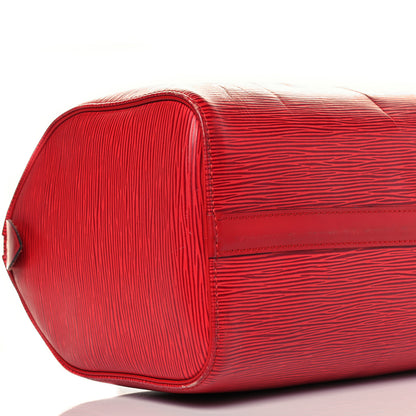 Louis Vuitton Epi Speedy 25 Castillan Red 9 of 13