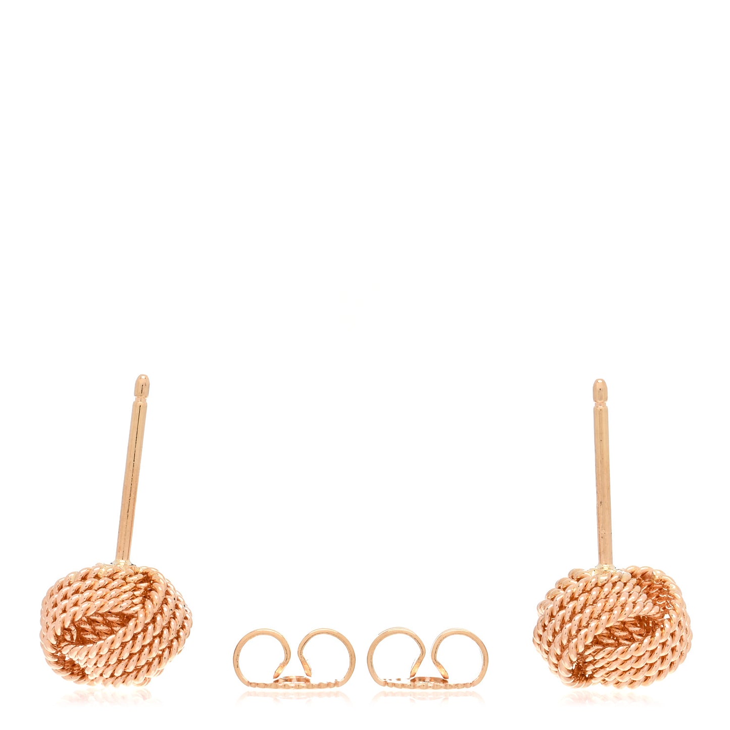 18K Rose Gold Twist Knot Earrings