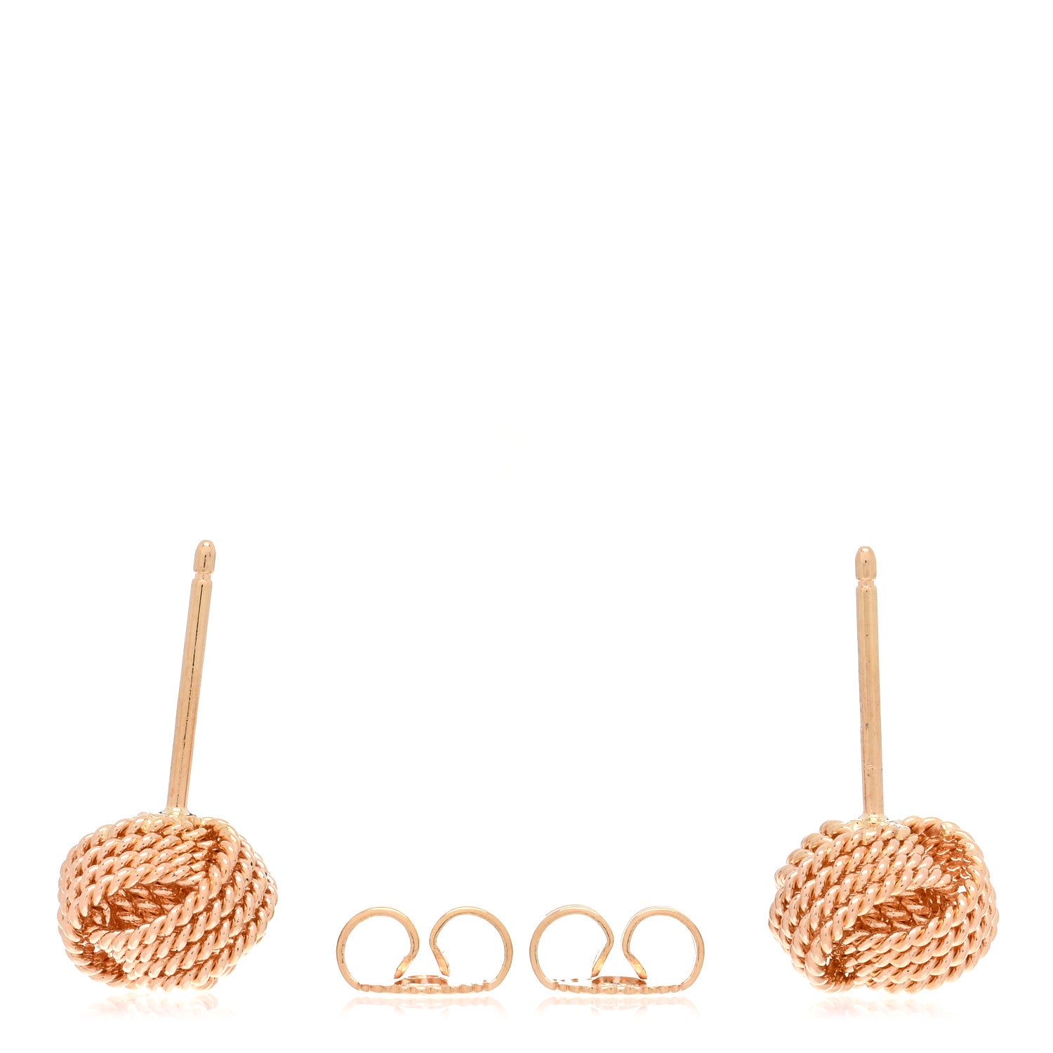 Tiffany 18K Rose Gold Twist Knot Earrings 3 of 4