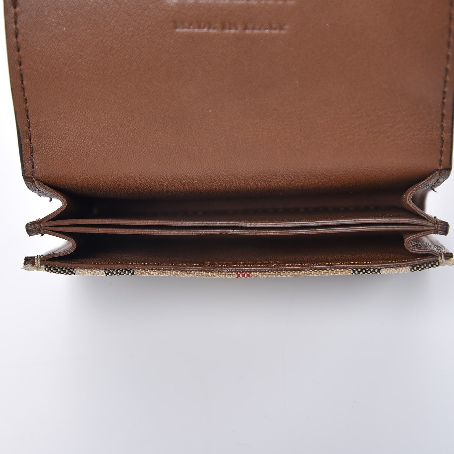 Burberry Calfskin Horseferry Check Chesam Card Case Tan 5 of 9