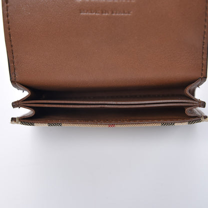 Burberry Calfskin Horseferry Check Chesam Card Case Tan 5 of 9