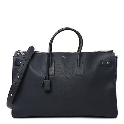 Saint Laurent Grained Calfskin 48H Sac De Jour Duffle Storm 1 of 11