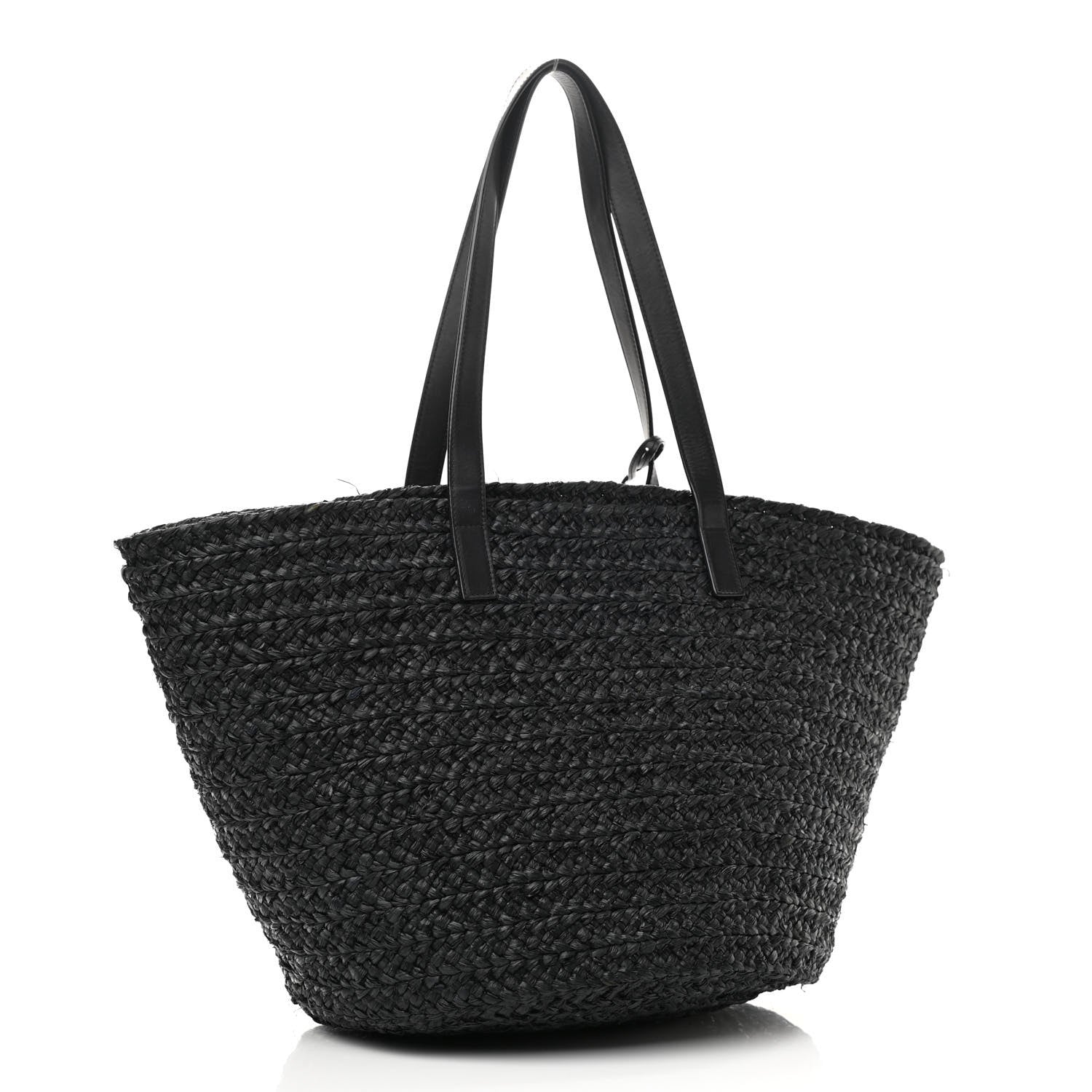 Saint Laurent Raffia Panier Bag Black 3 of 11