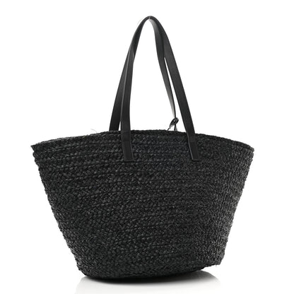 Saint Laurent Raffia Panier Bag Black 3 of 11