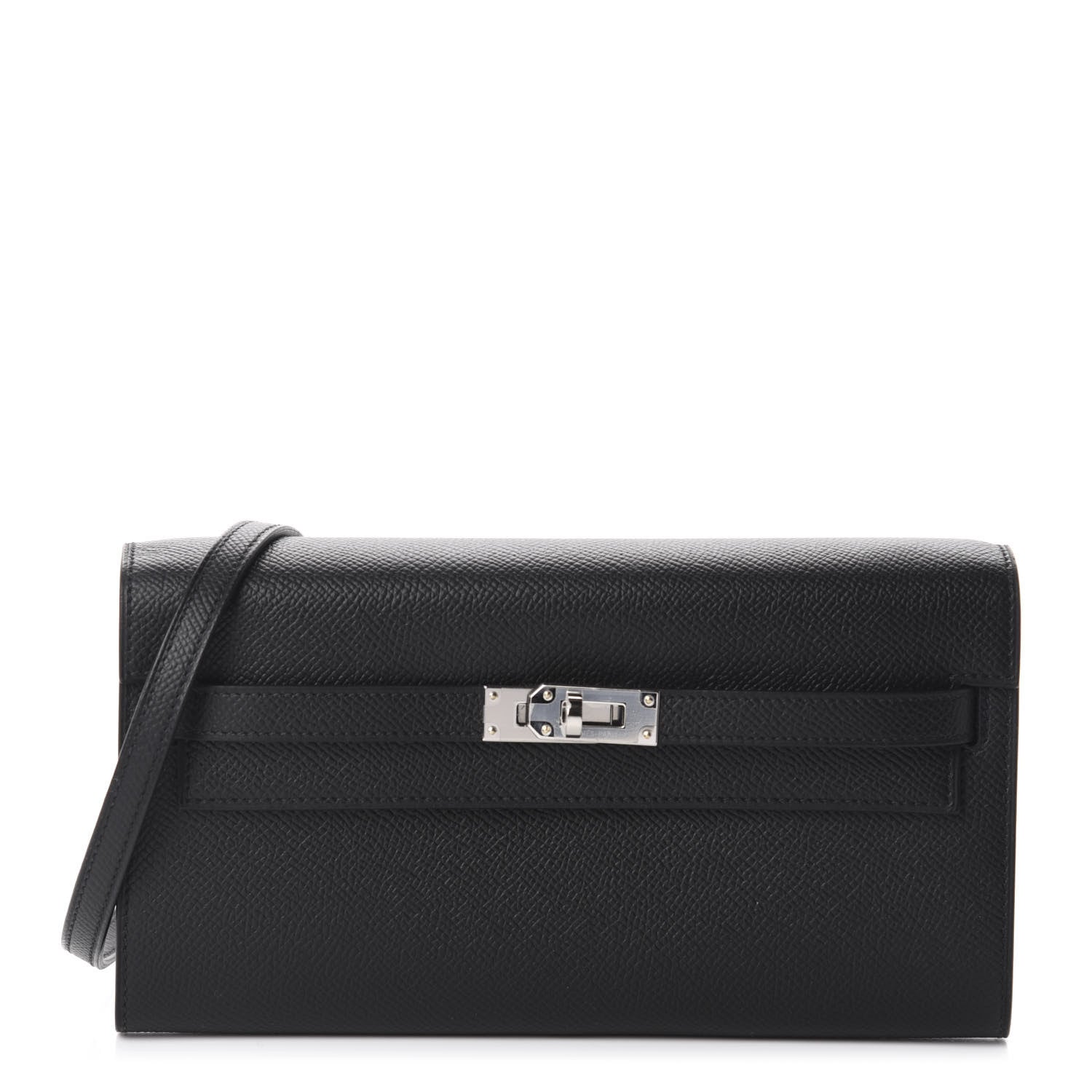 Hermes Epsom Kelly Wallet To Go Black 1 of 10