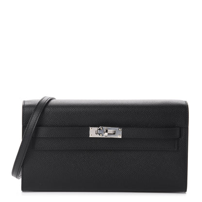 Hermes Epsom Kelly Wallet To Go Black 1 of 10