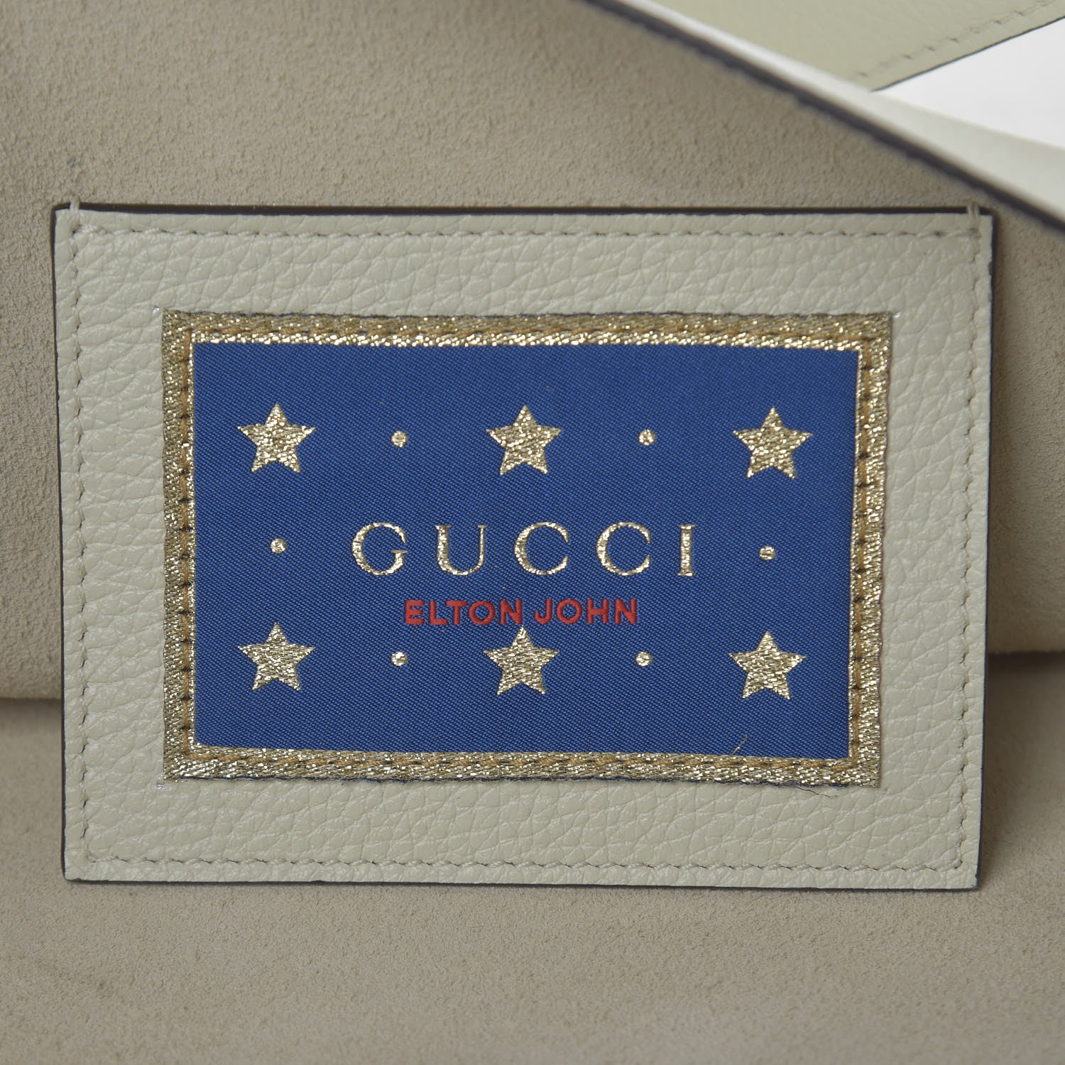 Gucci Calfskin Elton John Crocodile Rock Large Tote Off White 7 of 19