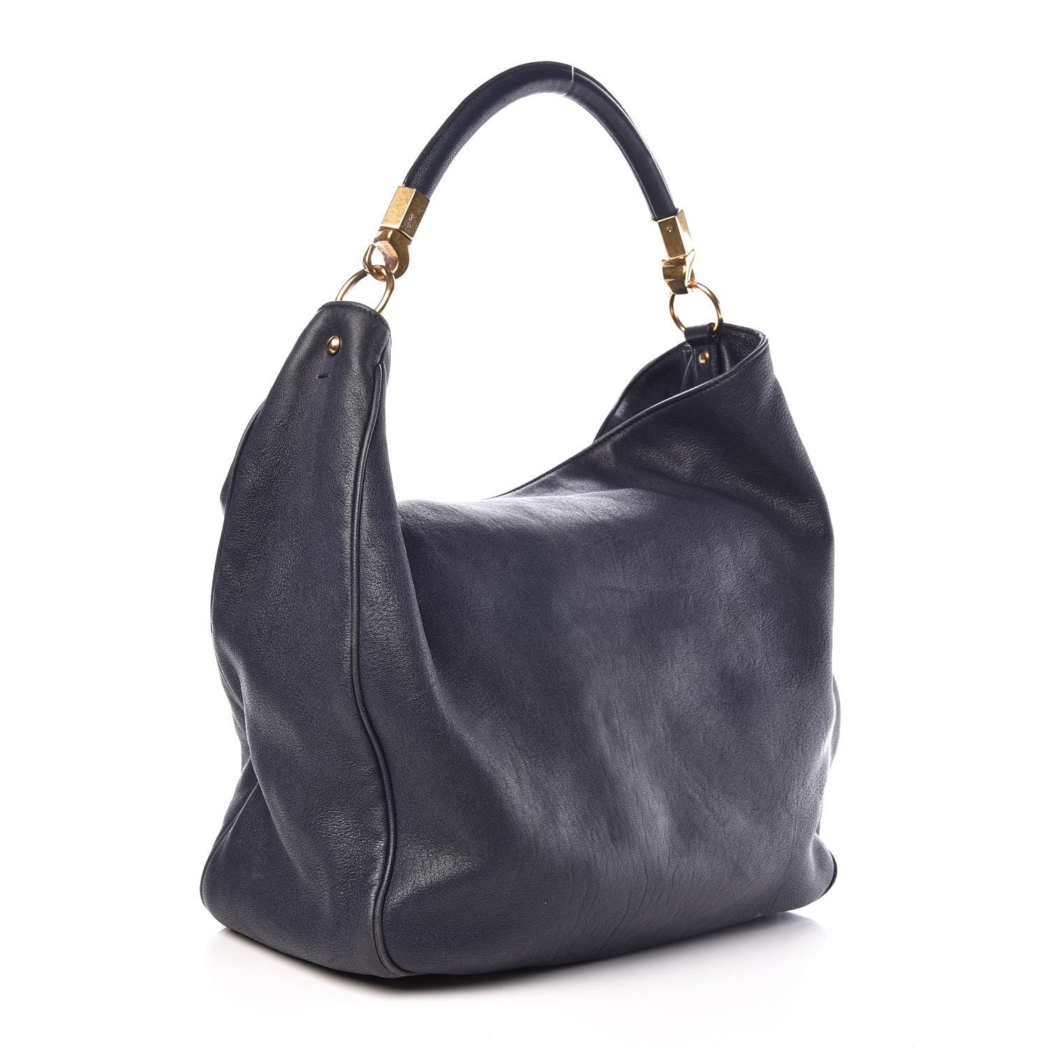 Saint Laurent Goatskin Large Roady Hobo Navy 3 of 12