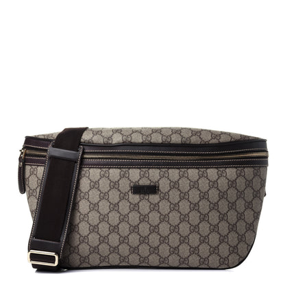 Gucci GG Supreme Monogram Belt Bag Dark Brown 1 of 11