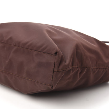 Prada Tessuto Nylon Shoulder Bag Brown 7 of 9