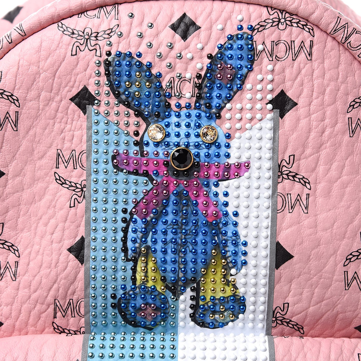 Visetos Small Studded Stark Rabbit Backpack Pink