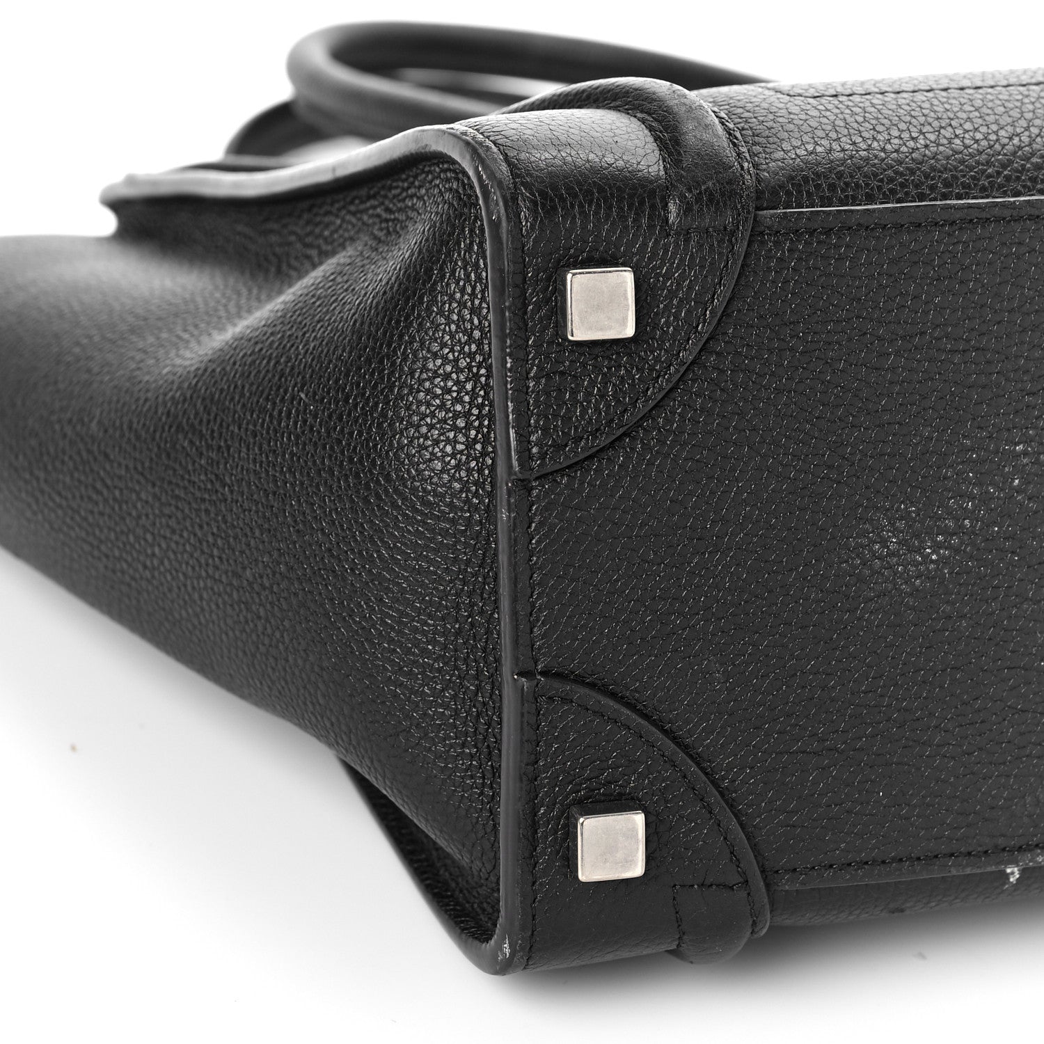 Celine Drummed Calfskin Micro Luggage Black 7 of 16