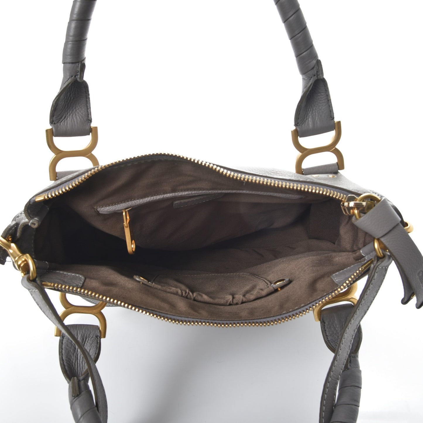 Calfskin Medium Marcie Satchel Cashmere Grey