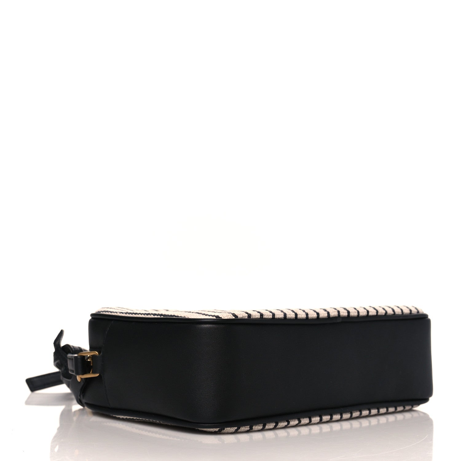 Saint Laurent Canvas Calfskin Monogram Lou Camera Bag Black Grey Cream 3 of 9