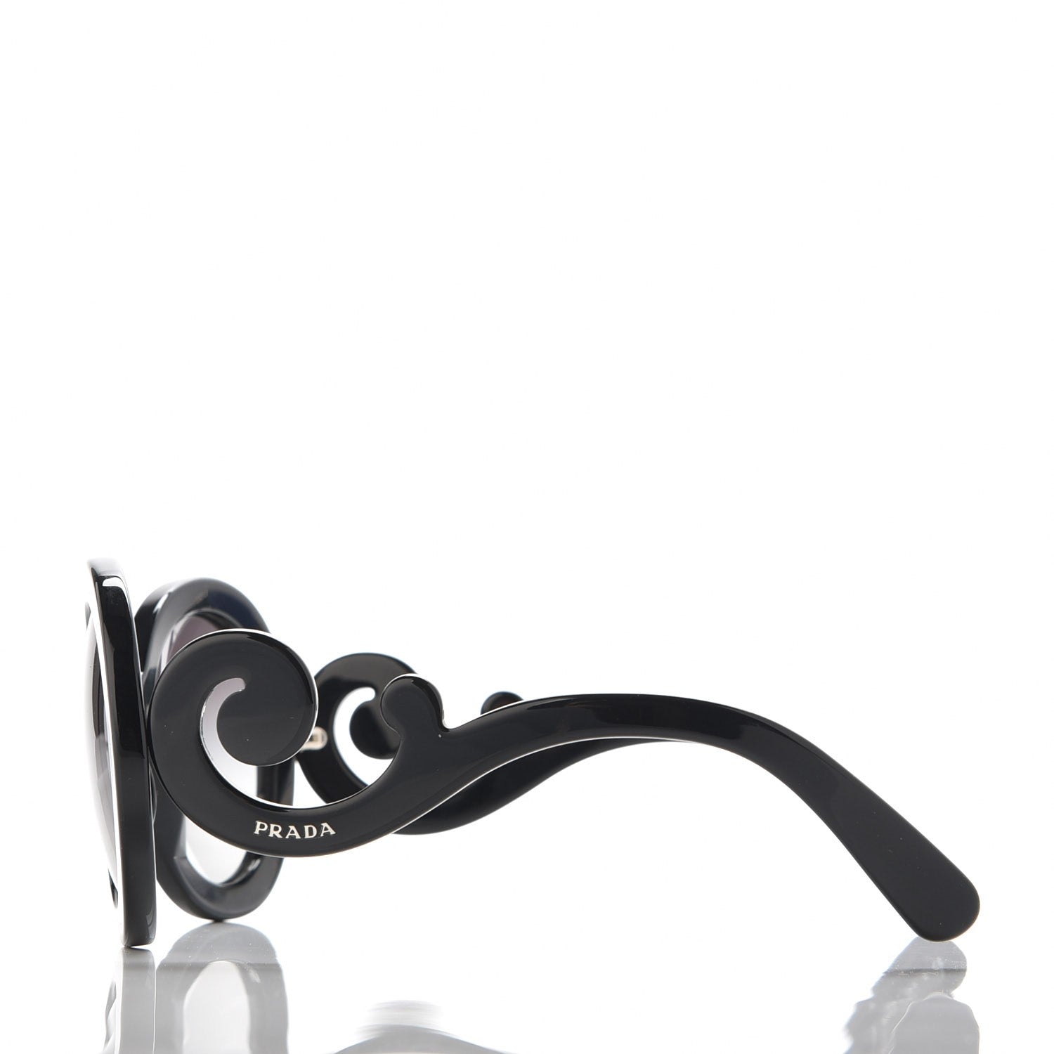 Prada Baroque Sunglasses SPR 27N Black 3 of 7