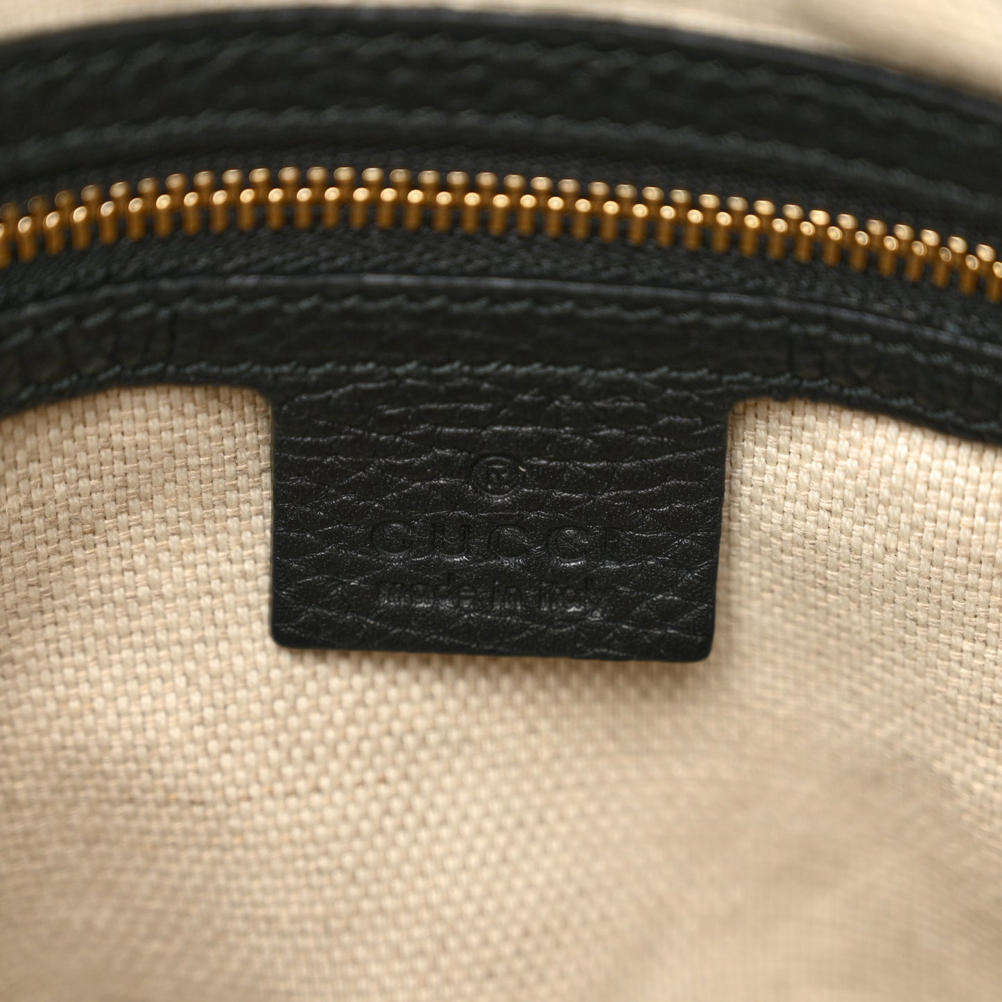 Pebbled Calfskin Large Soho Hobo Black