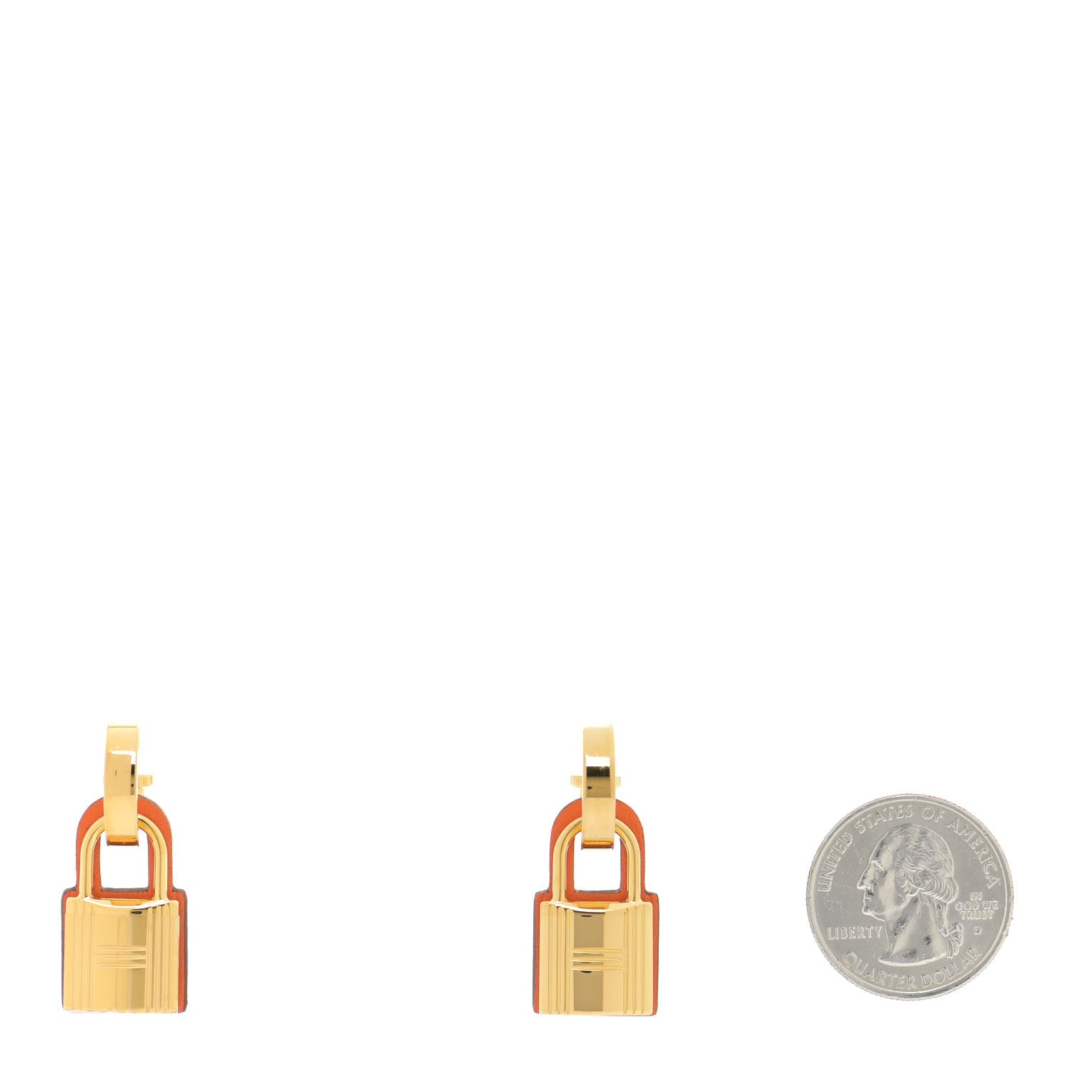 Hermes Swift O'Kelly Earrings Orange 2 of 8