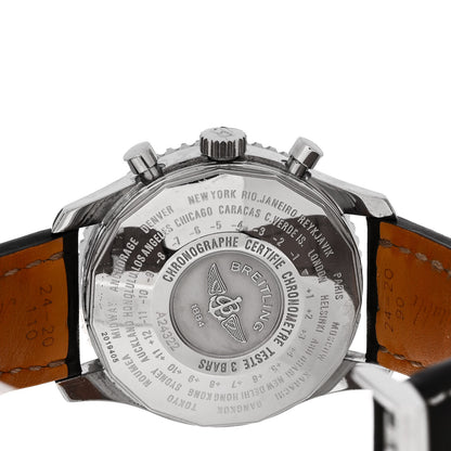 Breitling Stainless Steel Calfskin 46mm 1884 Chronometre Navitimer Automatic Watch Black A24322 4 of 5