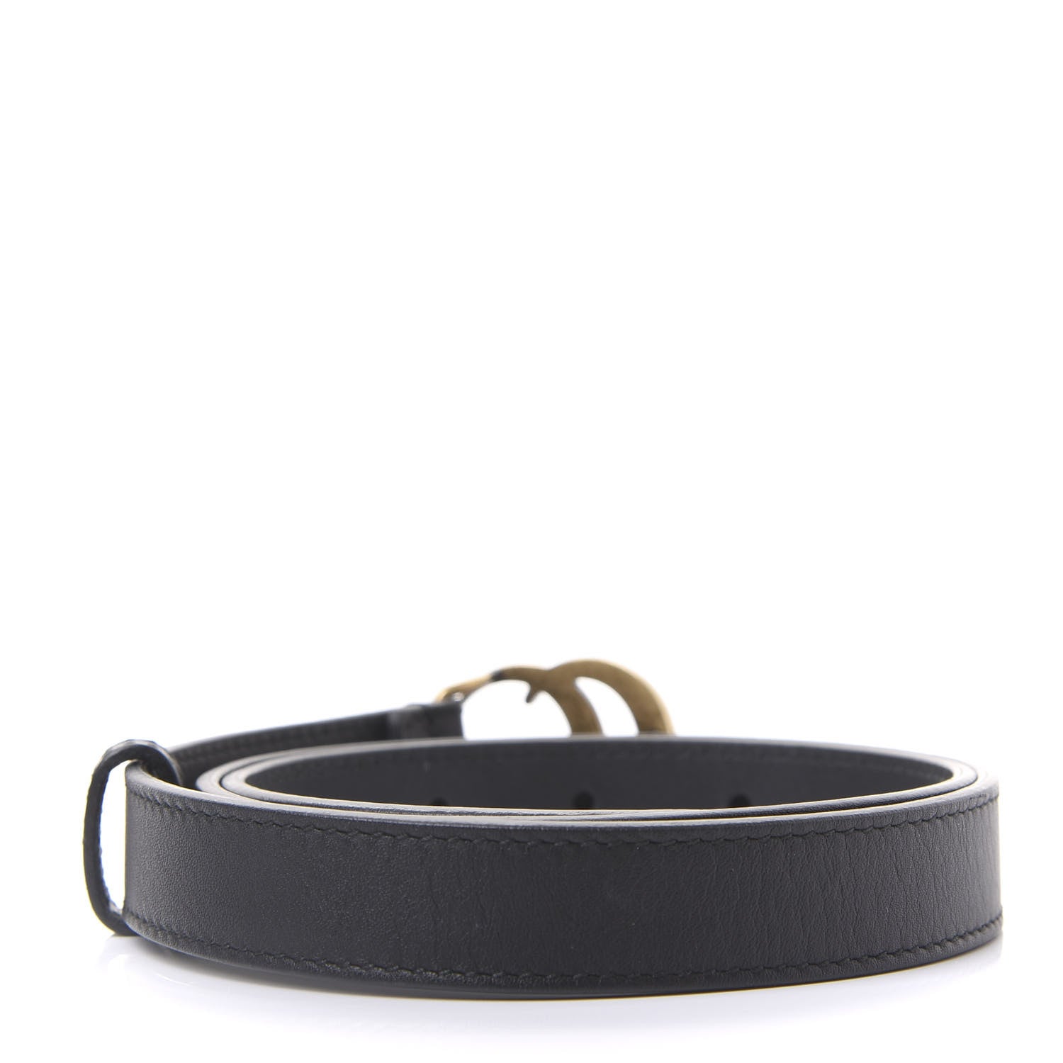 Gucci Calfskin Double G 20mm Belt 75 30 Black 2 of 5