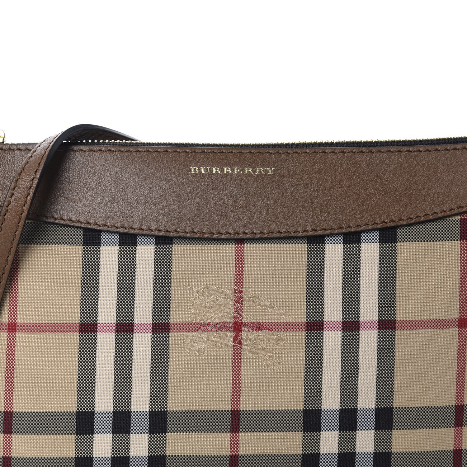 Burberry Horseferry Check Peyton Crossbody Clutch Bag Brown 8 of 8