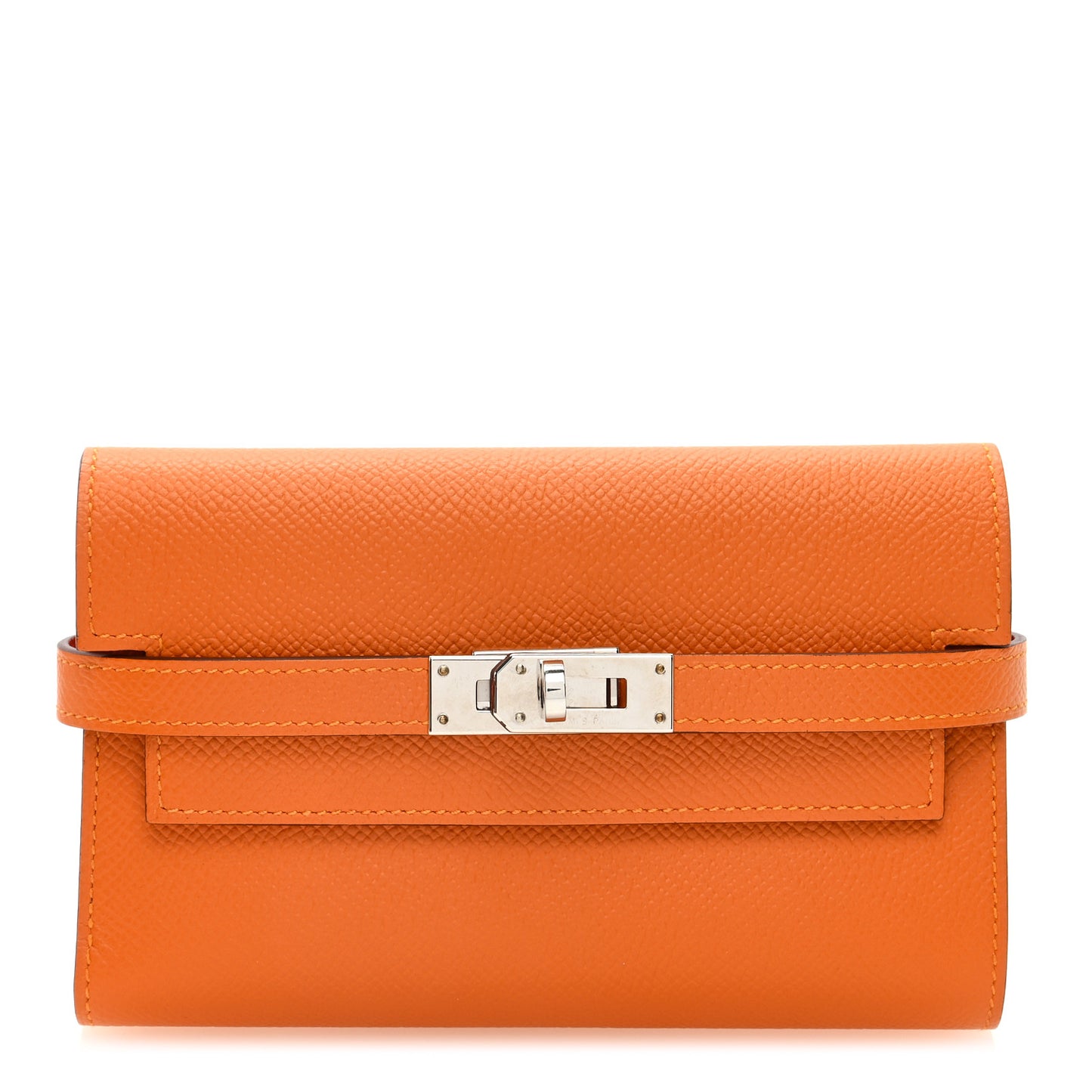 Epsom Verso Kelly Medium Wallet Abricot Rose Azalee
