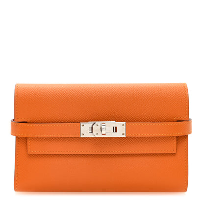 Hermes Epsom Verso Kelly Medium Wallet Abricot Rose Azalee 1 of 7