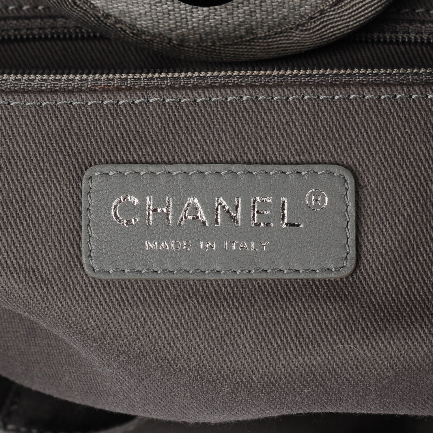 Chanel Canvas Deauville Large Tote Grey 6 of 7