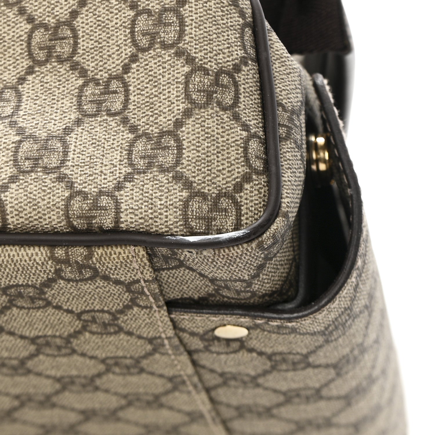 Gucci GG Plus Monogram Large Carry On Duffle Trolley Beige Ebony Cocoa Dark Chocolate 13 of 14