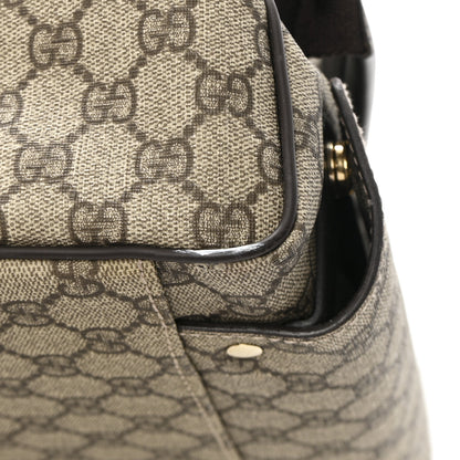 Gucci GG Plus Monogram Large Carry On Duffle Trolley Beige Ebony Cocoa Dark Chocolate 13 of 14
