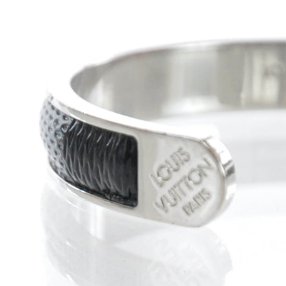 Louis Vuitton Mens Damier Embossed Leather and Palladium Soho Bracelet Black 3 of 6