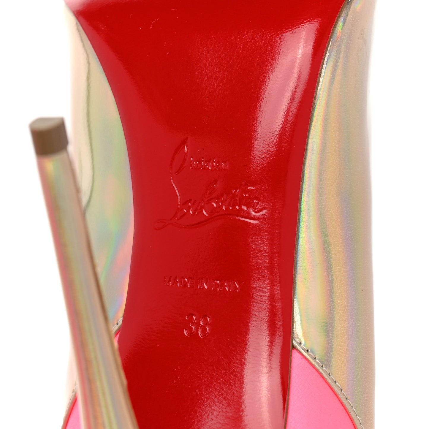 Iridescent Patent Crystal Jessie Joli Ankle Boot 40 Rose Fluorescent