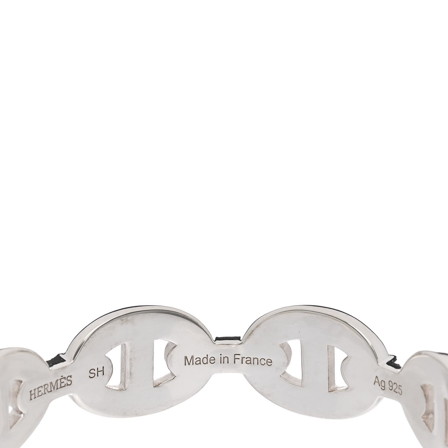Hermes Sterling Silver MM Chaine d'Ancre Enchainee Cuff Bracelet SH 4 of 6