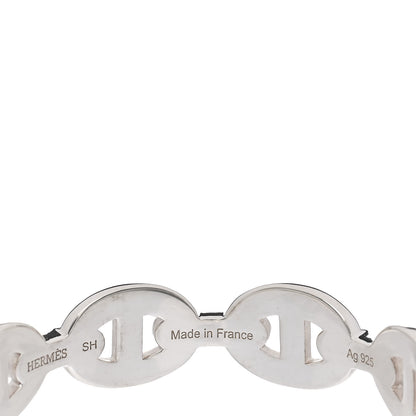 Hermes Sterling Silver MM Chaine d'Ancre Enchainee Cuff Bracelet SH 4 of 6