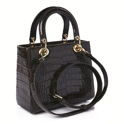 Christian Dior Alligator Medium Lady Dior Brown 3 of 8