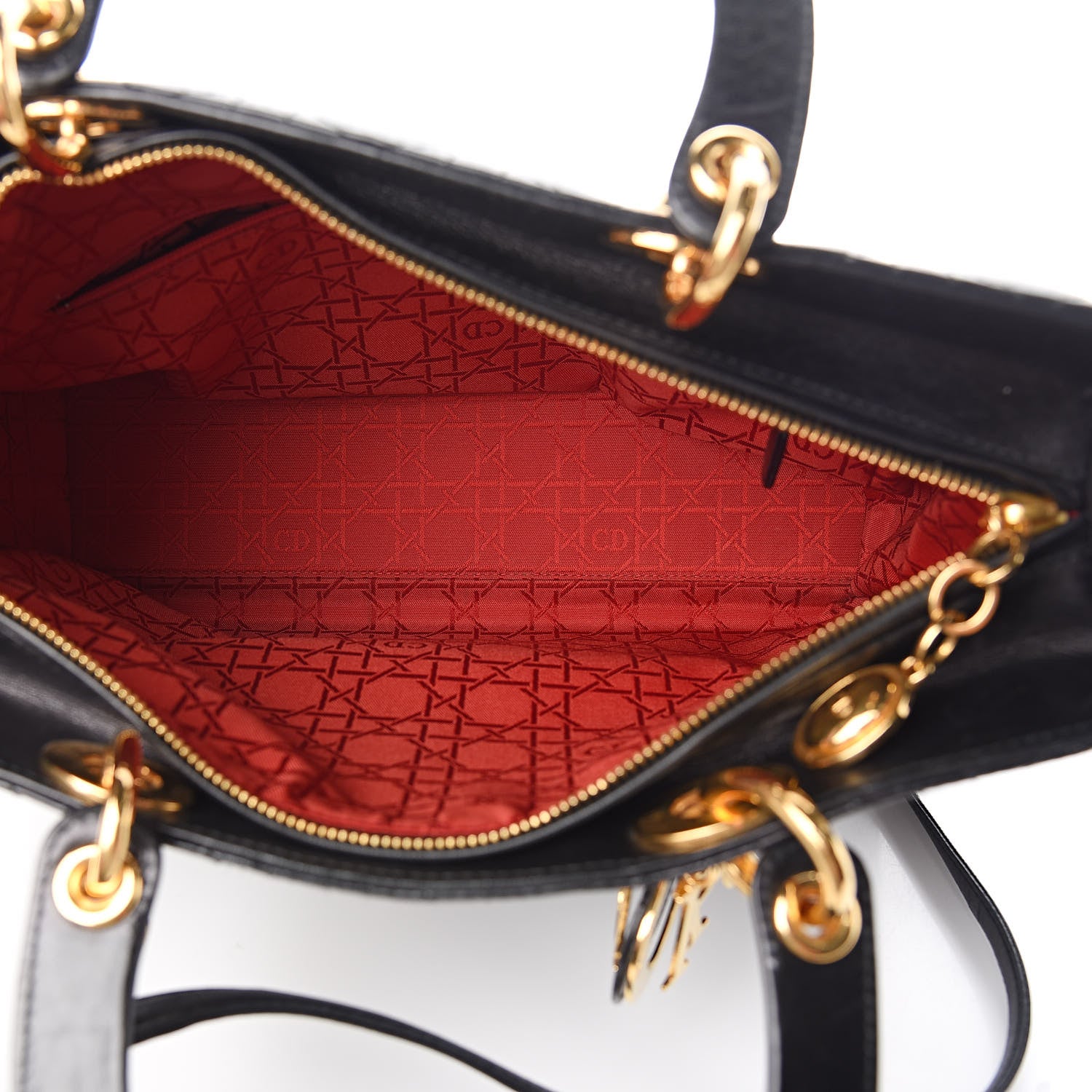 Christian Dior Lambskin Cannage Large Lady Dior Black 5 of 10