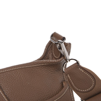 Hermes Taurillon Clemence Evelyne III PM Etoupe 14 of 14