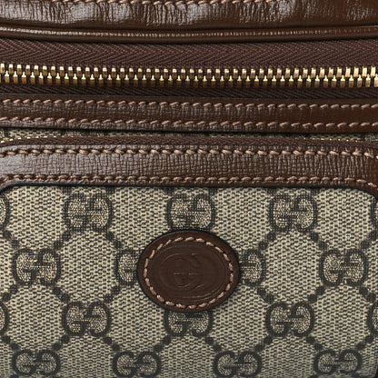 Gucci GG Supreme Monogram Textured Calfskin Retro Interlocking G Belt Bag Beige Ebony Brown Sugar 8 of 10