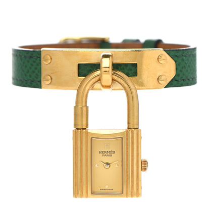 Hermes Stainless Steel Courchevel 20mm Kelly Cadena Quartz Watch Vert Clair 1 of 4