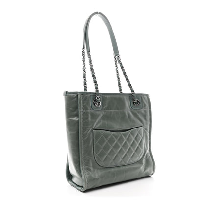 Chanel Glazed Calfskin Mini Deauville Tote Green 3 of 10