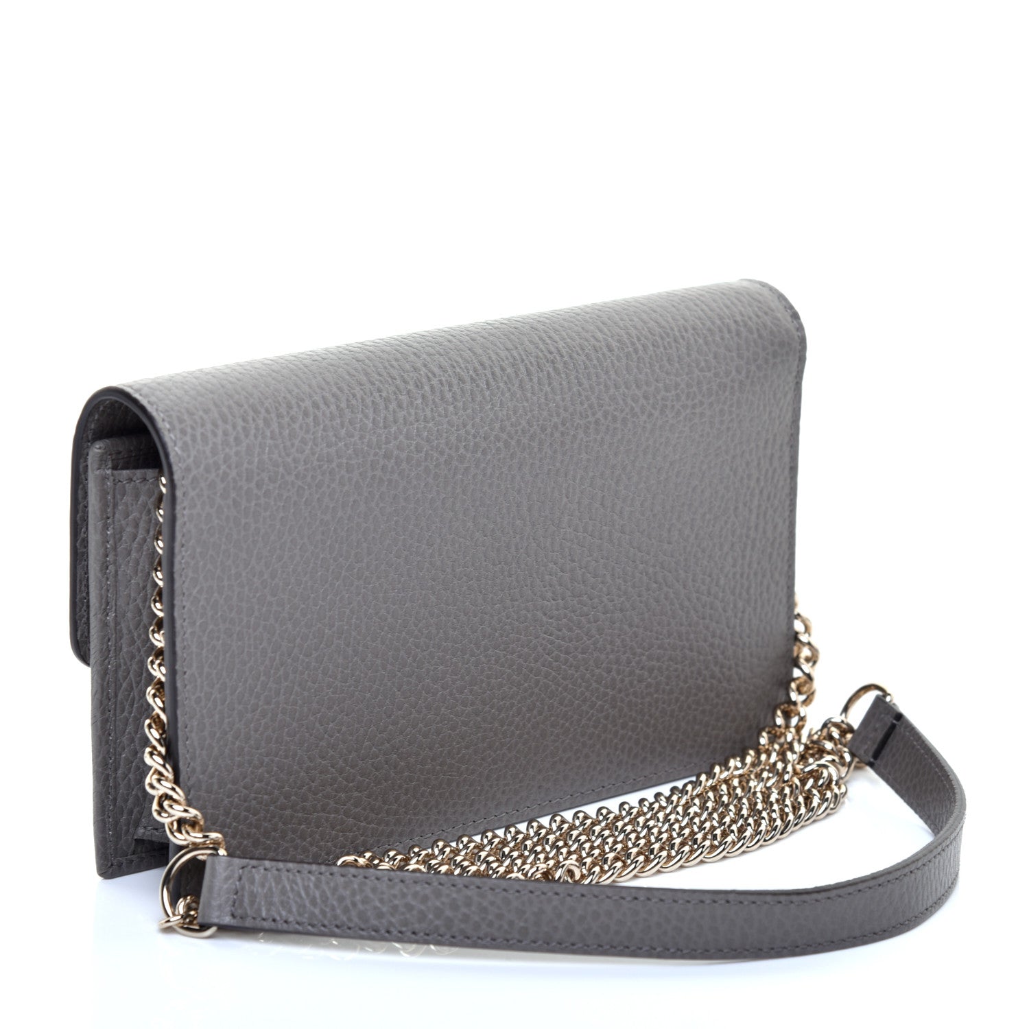 Gucci Dollar Calfskin Interlocking G Chain Wallet Loess 3 of 9