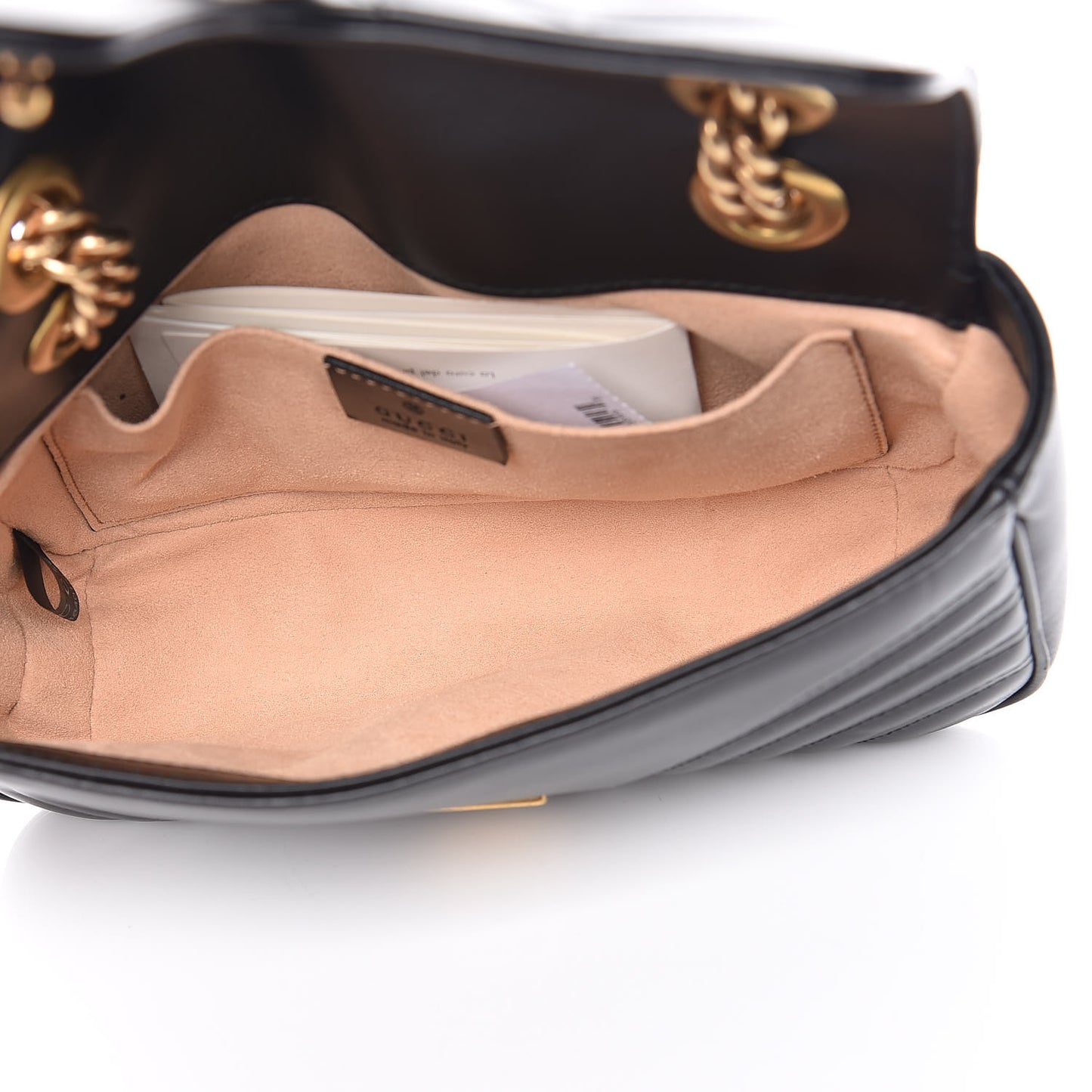 Calfskin Matelasse Mini GG Marmont Shoulder Bag Black