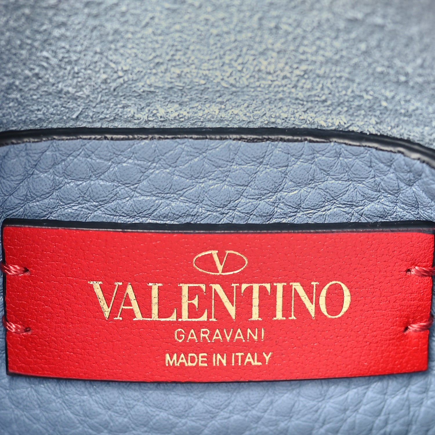 Valentino Garavani Pebbled Calfskin Small Rockstud Flip Lock Shoulder Bag Niagara 6 of 9