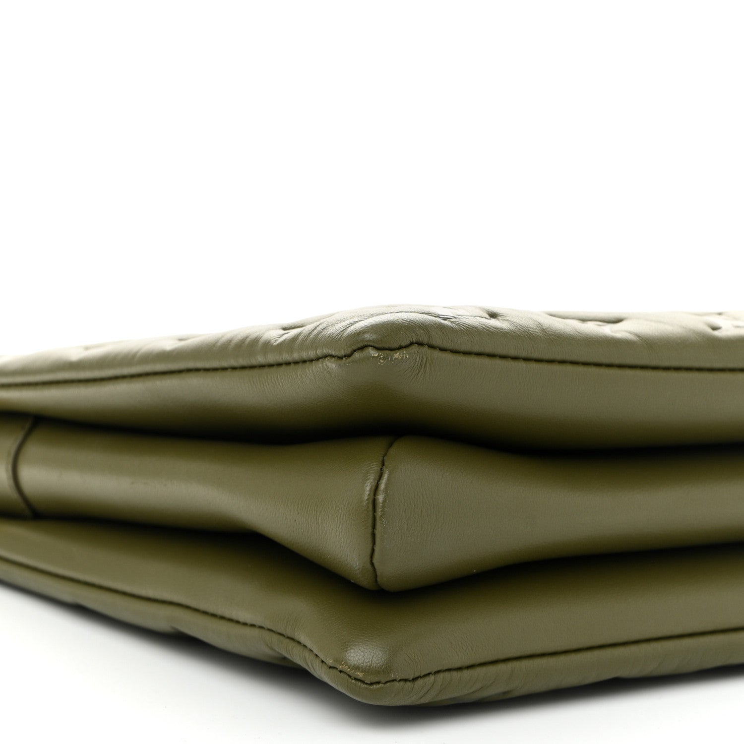 Louis Vuitton Lambskin Embossed Monogram Coussin MM Khaki 9 of 10