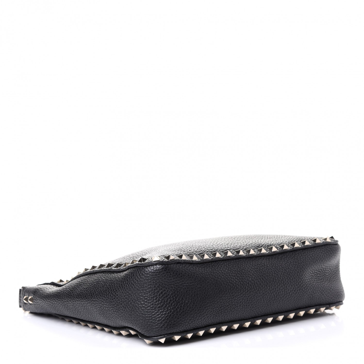 Valentino Garavani Pebbled Calfskin Small Rockstud Flip-Lock Messenger Bag Black 3 of 4